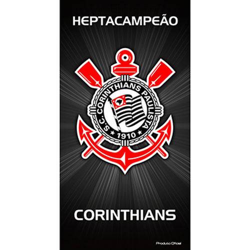Toalha Buettner Veludo Estampado Corinthians HeptaCampeao