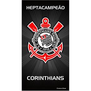 Toalha Buettner Veludo Estampado Corinthians HeptaCampeao