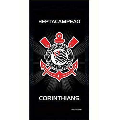 Toalha Buettner Veludo Estampado Corinthians Heptacampeão
