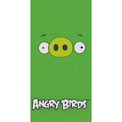 Toalha Camesa Aveludada Angry Birds Verde