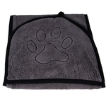 Toalha de água absorvente banho com bolso para Cat Dog Pet