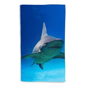 Toalha de Banho Acqua Tubarão Blue Portrait 135x70cm - Azul