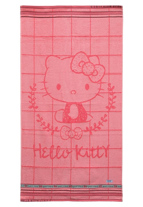 Toalha de Banho Artex Hello Kitty Rosa
