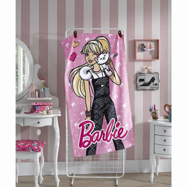 Toalha de Banho Barbie 15 Aveludada Dohler - Döhler