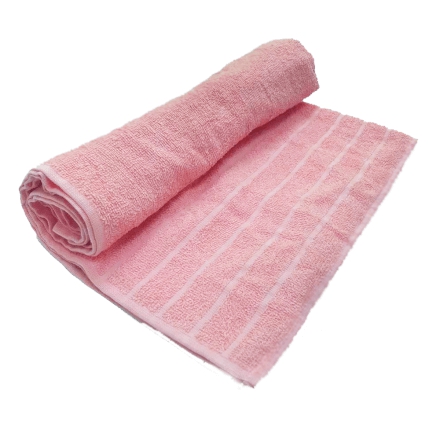 Toalha de Banho Barra Cor Rosa Escuro 68cm X 1,28m - Tecelagem Rosana