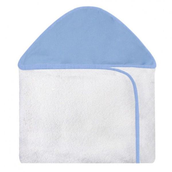 Toalha de Banho Basic Azul com Capuz - Laura Baby