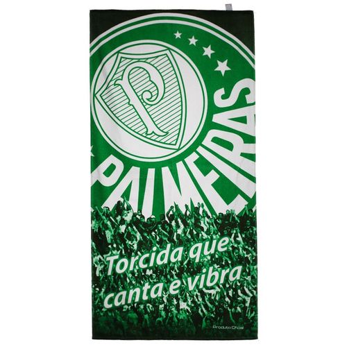 Toalha de Banho Bouton Veludo Torcida Palmeiras