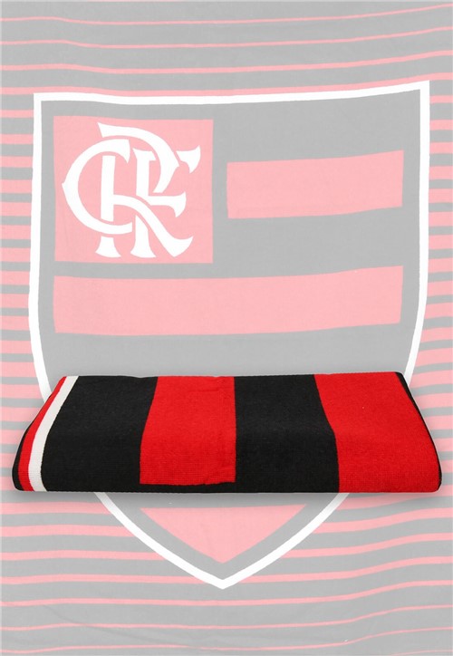 Toalha de Banho Buettner Veludo Estampado Flamengo