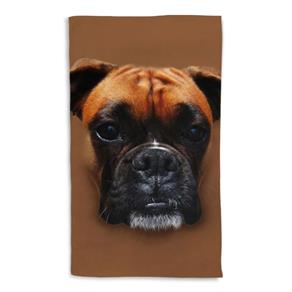 Toalha de Banho Cachorro Bulldog Inglês Portrait 135x70cm - Branco