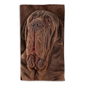 Toalha de Banho Cachorro Pitbull Marrom Portrait 135x70cm - Marrom