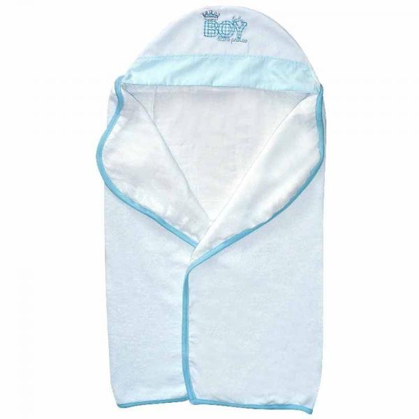 Toalha de banho com capuz atoalhado Its a Boy Classic for Baby Cor Azul