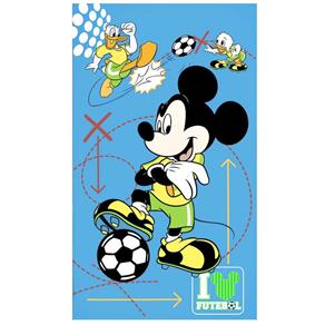 Toalha de Banho Disney Mickey Futebol - Santista - Azul Bebê
