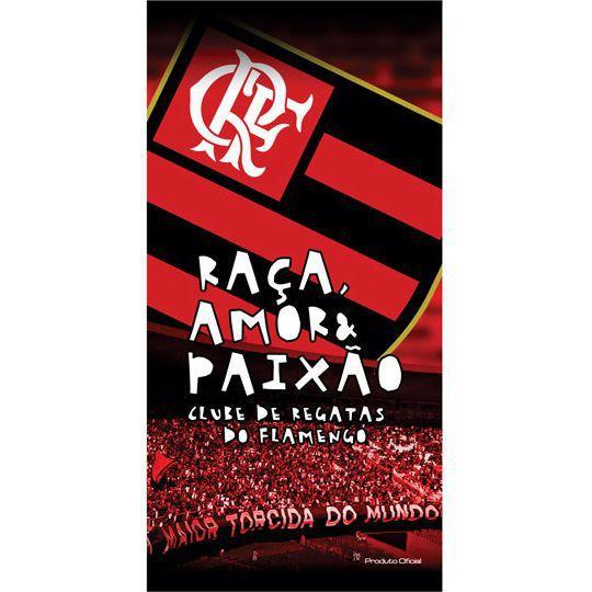 Toalha de Banho e Praia Time Aveludada Flamengo Torcida Oficial - Buettner