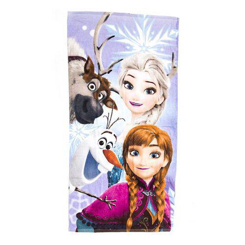 Toalha de Banho Elsa e Anna Felpuda Infantil Personagens