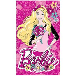 Toalha de Banho Estampada 100% Algodão Barbie Flower - Santista - Pink