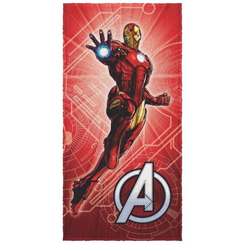 Toalha de Banho Felpuda Avengers Homem de Ferro - Lepper