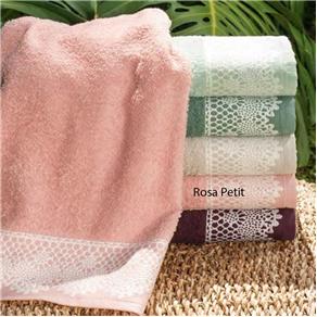 Toalha de Rosto Felpuda Decorata - Atlântica - Rosa Petit