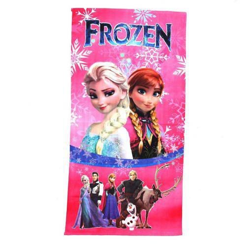 Toalha de Banho Felpuda Infantil Personagens Frozen 1