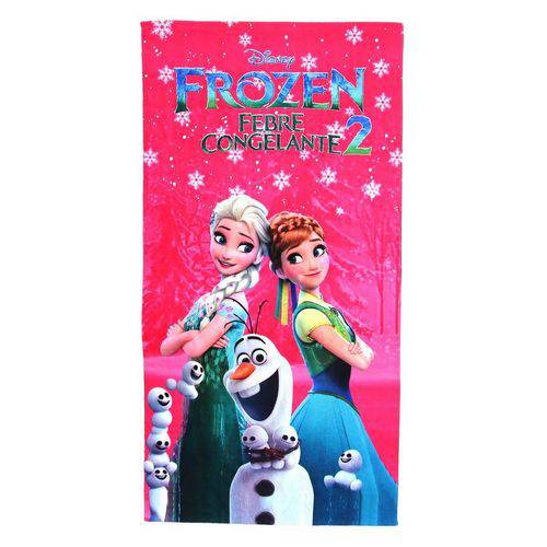 Toalha de Banho Felpuda Infantil Personagens Frozen 2