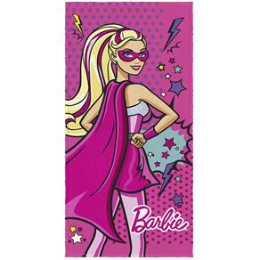 Toalha de Banho Felpuda Lepper Barbie Super Princesa com Capa