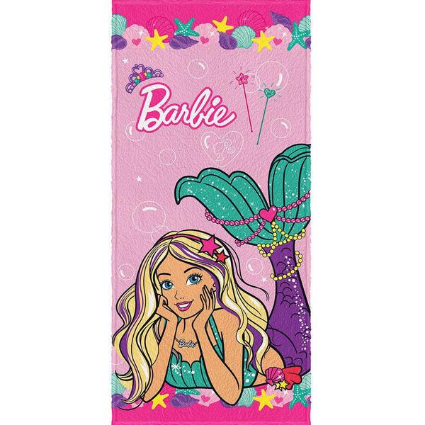 Toalha de Banho Infantil Barbie R. Mágicos Felpuda Lepper 2