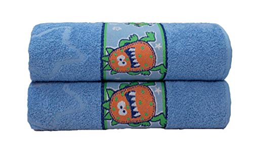 Toalha de Banho Infantil Camesa Monstros Azul