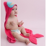 Toalha de Banho Infantil com Capuz Sereia Alana Pink Zip Toys