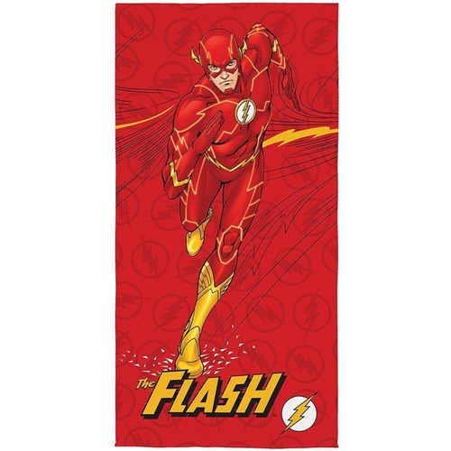 Toalha de Banho Infantil Lepper Aveludada Estampada The Flash