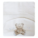 Toalha de Banho Infantil Maxi Urso Azul Classic for Baby Cor Branca