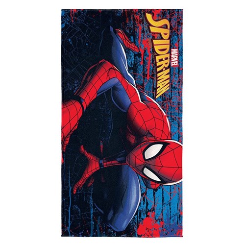 Toalha de Banho Infantil Spider Man 75 X 140Cm Vermelha Lepper