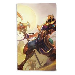 Toalha de Banho League Of Legends Azir Imperador das Areias Portrait 135x70cm - Amarelo