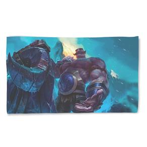 Toalha de Banho League Of Legends Braum Coração de Freljord Landscape 135x70cm - Azul