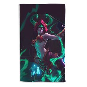 Toalha de Banho League Of Legends Cassiopeia Presas de Jade Portrait 135x70cm - Verde