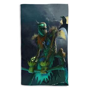 Toalha de Banho League Of Legends Fiddlesticks Mensageiro da Morte Portrait 135x70cm - Verde