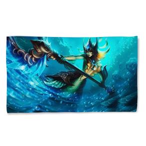 Toalha de Banho League Of Legends Nami Conjuradora das Marés Landscape 135x70cm - Azul