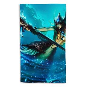 Toalha de Banho League Of Legends Nami Conjuradora das Marés Portrait 135x70cm - Azul