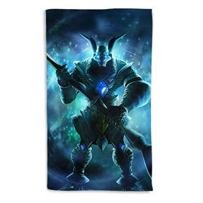 Toalha de Banho League Of Legends Nasus Galáctico Portrait 135x70cm - Azul