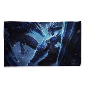 Toalha de Banho League Of Legends Shyvana Dragão de Gelo Landscape 135x70cm - Azul