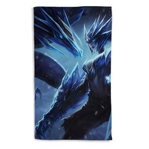 Toalha de Banho League Of Legends Shyvana Dragão de Gelo Portrait 135x70cm - Azul