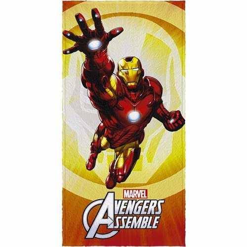 Toalha de Banho Lepper Avengers os Vingadores Homem de Ferro Felpuda