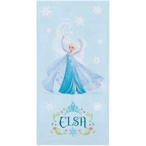 Toalha de Banho Lepper Frozen Elsa Azul Felpuda