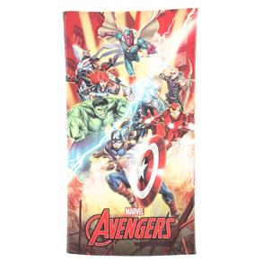 Toalha de Banho Lepper Kids Aveludada Avengers 75x140cm - VERMELHO