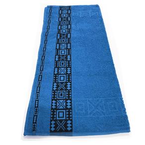 Toalha de Banho Nomade Cor Azul com Preto 75cm X 1,40m