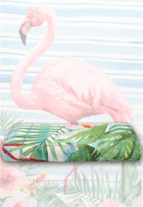 Toalha de Banho Santista Flamingo Rosa