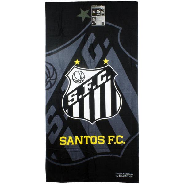 Toalha de Banho Times de Futebol - Buettner - Linha Licenciados - Brasão Santos