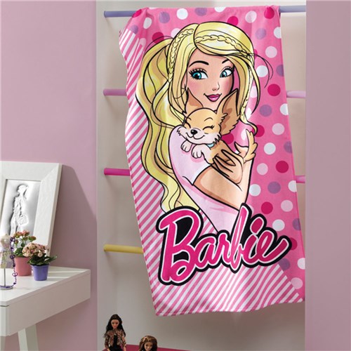 Toalha de Banho Velour Barbie 04 - Dohler