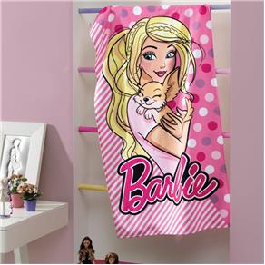 Toalha de Banho Velour Barbie 04 - Rosa