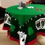 Toalha de Mesa Aveludada Jocker Baralho Poker Truco Lepper