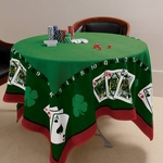 Toalha de mesa aveludada jocker baralho poker truco lepper