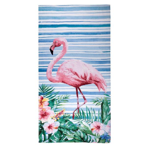 Toalha de Praia Aveludada Flamingo Santista - Banho - Rosa